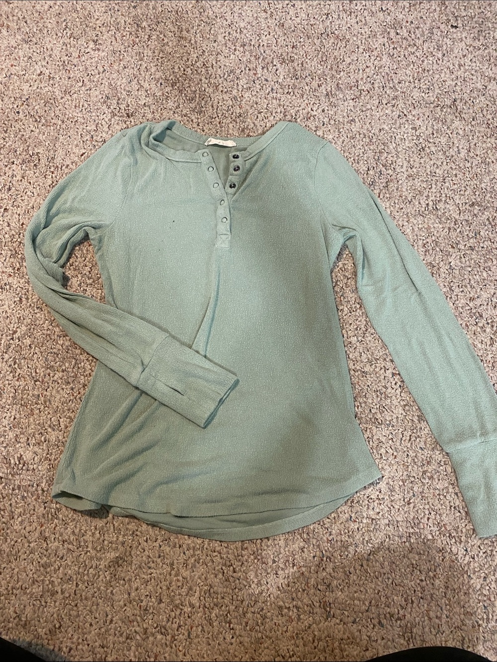 Pinkblush Maternity Sage Green Henley Long Sleeve Top